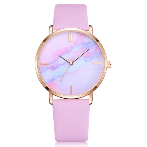 NEW Pink Marble Quartz Watch - Picture 2 of 3
